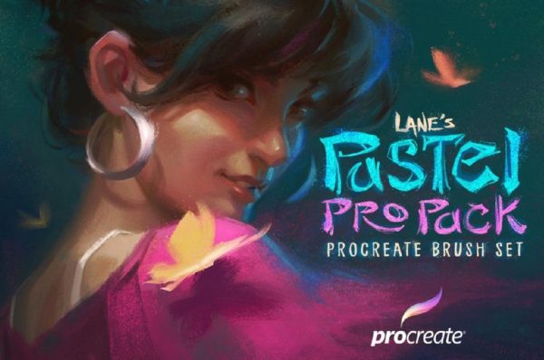 Пастельные кисти для Procreate + текстура бумаги / The Pastel Pro Pack Procreate Brush Set [Lane Draws]