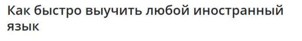 Как быстро выучить любой иностранный язык без преподавателей...[Вячеслав Григорьев]