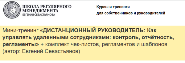 Как управлять удаленными сотрудниками: контроль, отчётность, регламенты [Евгений Севастьянов]