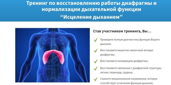 Тренинг по восстановлению работы диафрагмы и нормализации дыхательной функции [Елена Шведова]