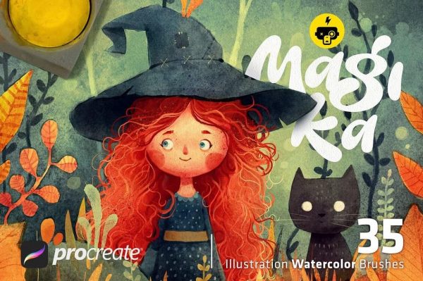 Акварельные кисти Magika Watercolors for Procreate [Frankentoon Store]