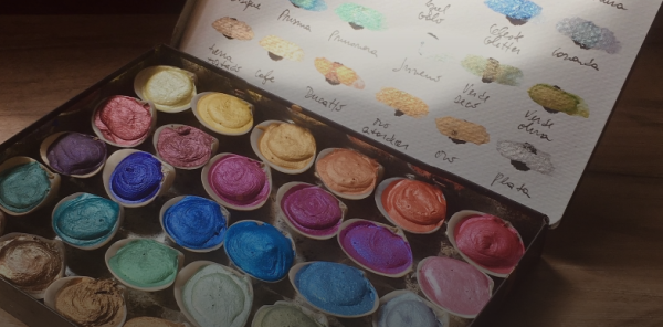 [Domestika] Изготовление металлических акварельных красок. Handmade Metallic Watercolors [Florencia Alvarez Brunel]