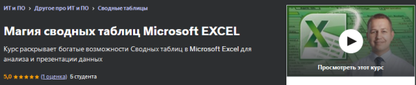 [Udemy] Магия сводных таблиц Microsoft Excel [Alexey Leontyev, ACMA, CGMA]