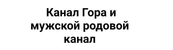 Канал Гора и мужской родовой канал [Кирилл Гурин]