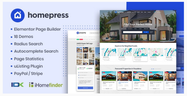 [themeforest.net] HomePress  Real Estate WordPress Theme. Тема WordPress для недвижимости [StylemixThemes]