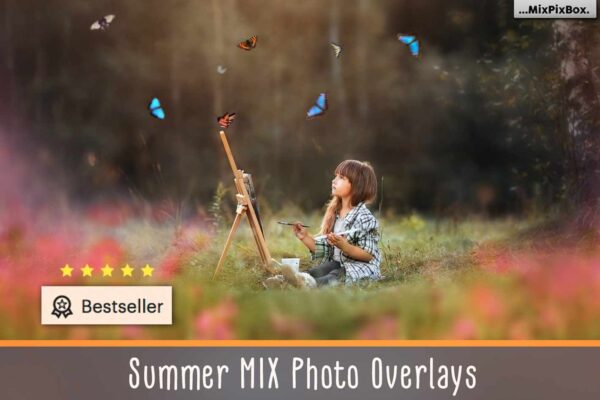 [CreativeMarket] Summer Overlays Mix Pack. Набор Наложений для Фотографий. Летний Микс