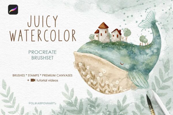 [polikarpovaart] Juicy Watercolor Brushes & Premium Canvases [Алена Поликарпова]