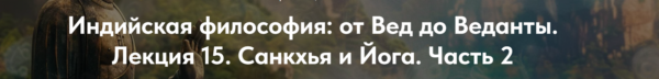 [Точка интеллекта] Индийская философия, от Вед до Веданты. Лекция 15 [Иван Негреев]